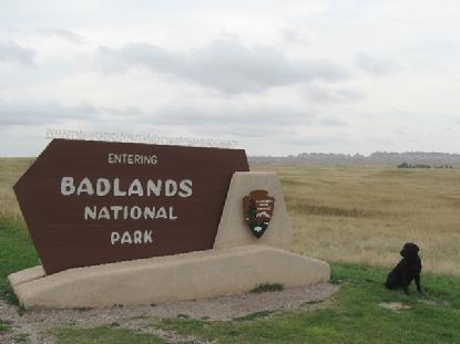 Luke takes a peek at the Badlands in South Dakota.