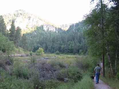 As the sun begins to set, Luke and Clarke wander the trails of Spearfish Canyon.